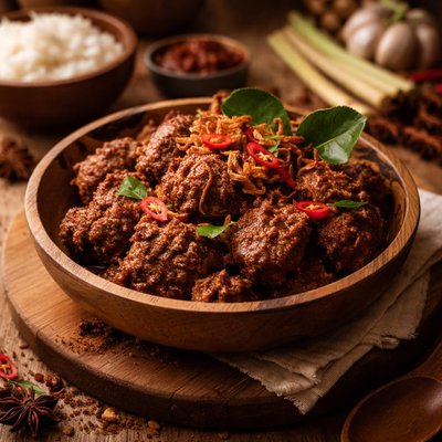 Image of Indonesian Beef Rendang Rendang Sapi