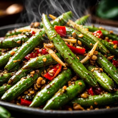 Image of Indonesian Green Beans with Ginger Chili