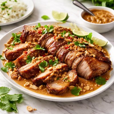 Image of Indonesian Pork Roast with Peanut Sauce