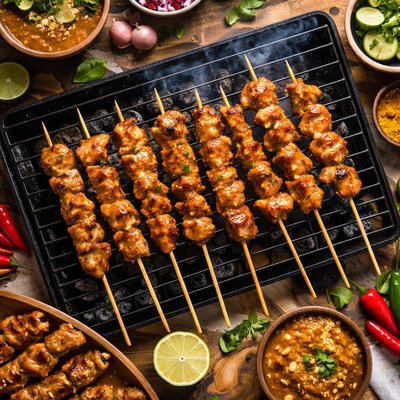 Image of Indonesian Satay on the Bbq