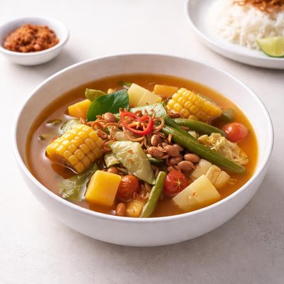 Image of Indonesian Vegetable Sour Soup Sayur Asam