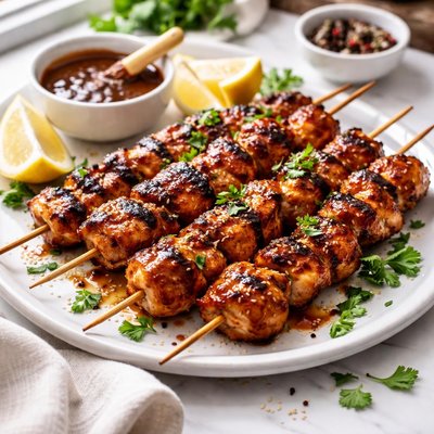 Image of Indoor Bbq Chicken Skewers