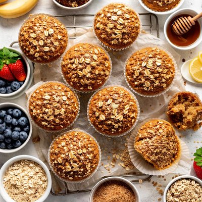 Image of Insanely Healthy Vegan Bran Flax Muffins