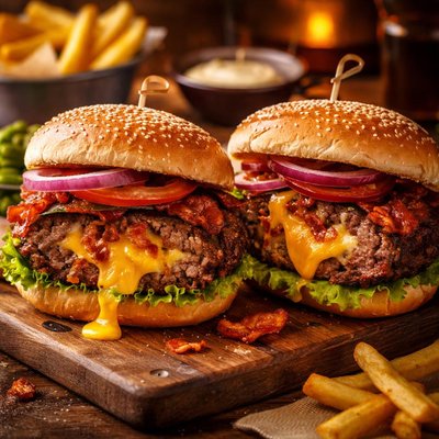 Image of Inside Out Bacon Cheeseburgers