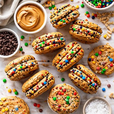 Image of Inside Out Peanut Butter Cookie Sandwiches