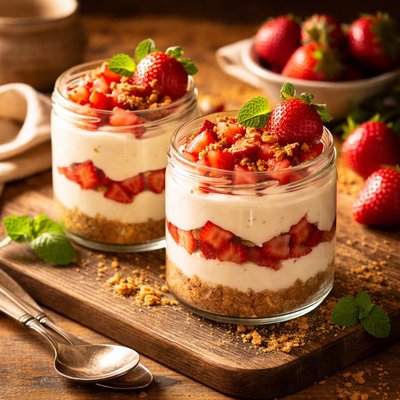 Image of Instant Strawberry Cheesecake Parfait