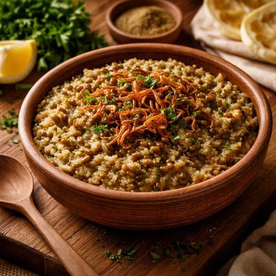 Image of Iraqi Mung Beans and Rice Mash M Tubuq