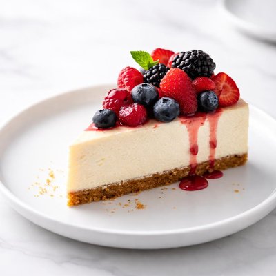 Image of Irish Cream Cheesecake with Mixed Berries