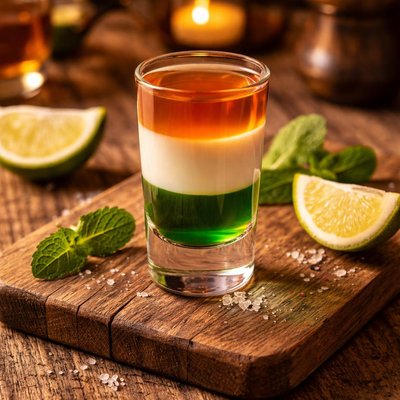 Image of Irish Flag Layered Shot
