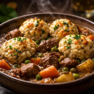 Image of Irish Lamb Stew with Goat Cheese Dumplings