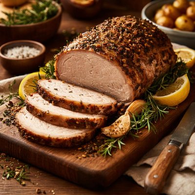 Image of Irish Loin of Pork with Lemon and Herbs