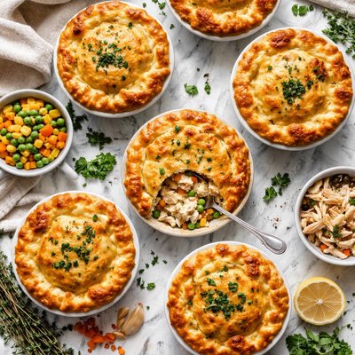 Image of Irresistible Individual Chicken and Vegetable Pies