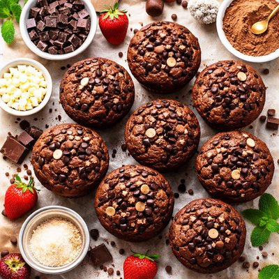 Image of Irresistible Triple Chocolate Muffins