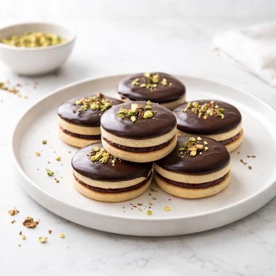 Image of Ischler Krapferl W Chocolate Icing Filled Cookies