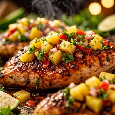 Image of Island Chicken with Pineapple Salsa