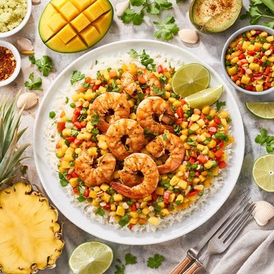 Image of Island Tropical Shrimp with Fruit Salsa