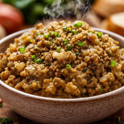 Image of Israeli Aubergine and Egg Pate Vegetarian Chopped Liver