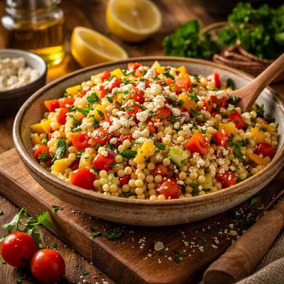 Image of Israeli Couscous Pepper Salad