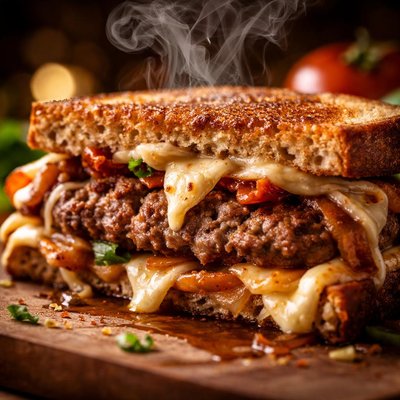 Image of Italian American Sausage Patty Melts