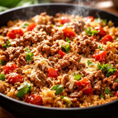 Image of Italian Beef and Rice Skillet