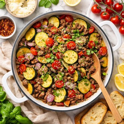 Image of Italian Beef and Zucchini Dinner
