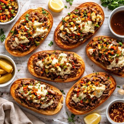Image of Italian Beef Melt on Toasted Garlic Buns
