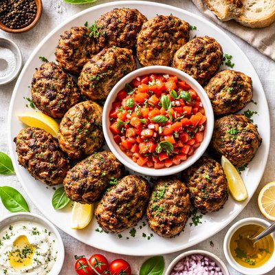 Image of Italian Beef Rissoles with Fresh Tomato Salsa