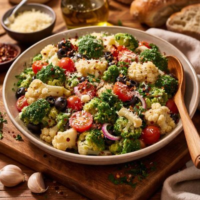 Image of Italian Cauliflower and Broccoli Salad