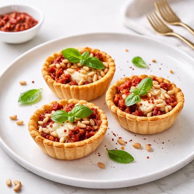 Image of Italian Cheese and Red Pesto Tartlets