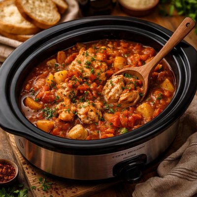Image of Italian Chicken Stew Crock Pot