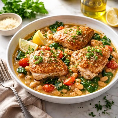 Image of Italian Chicken with White Beans