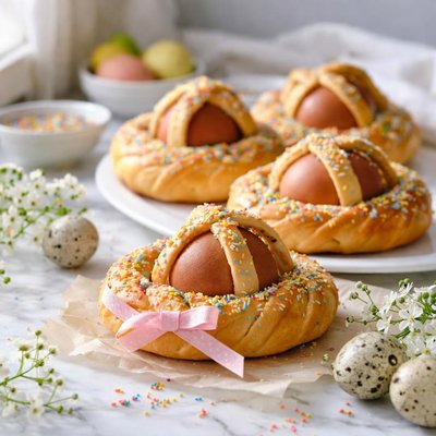 Image of Italian Easter Egg Basket Pupa Cu L Ova