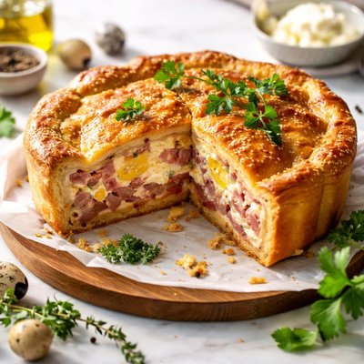Image of Italian Easter Pie Pizza Rustica Aka Ham Pie