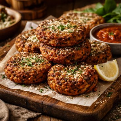 Image of Italian Eggplant Patties Polpettti De Melanzane