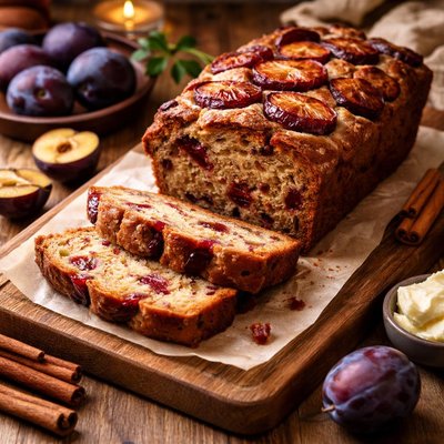 Image of Italian Fresh Prune Plum Bread