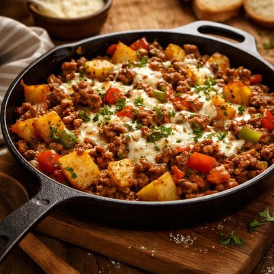 Image of Italian Hamburger Potato Skillet