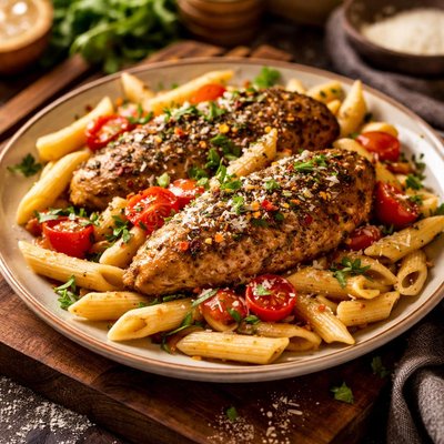 Image of Italian Herbed Chicken with Penne Pasta