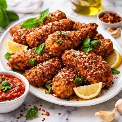 Image of Italian Hot Spicy Oven Fried Chicken