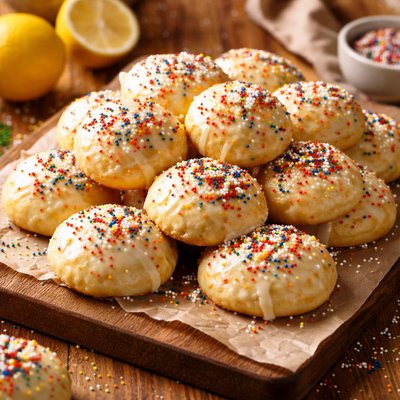 Image of Italian Lemon Cookies with Sprinkles