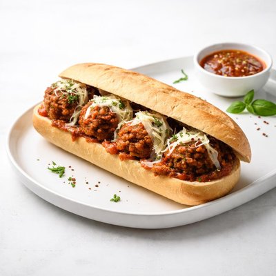 Image of Italian Lentil Ball Submarine Sandwiches
