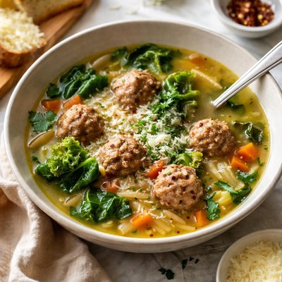 Image of Italian Meatball and Escarole Soup