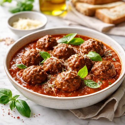 Image of Italian Meatballs in Rich Tomato Gravy