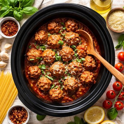 Image of Italian Meatballs in the Crock Pot