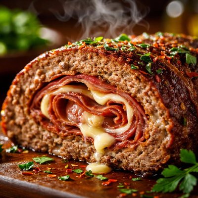 Image of Italian Meatloaf Filled with Capicola Roll