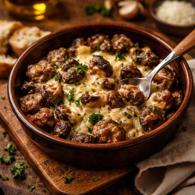 Image of Italian Mushroom and Cheese Side Dish
