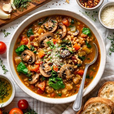 Image of Italian Mushroom Barley Soup