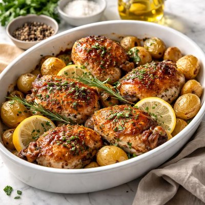 Image of Italian Oven Roasted Chicken and Potatoes