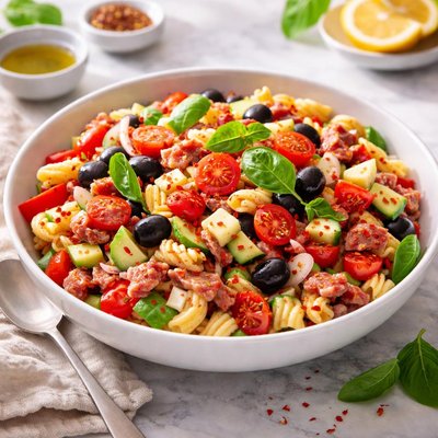 Image of Italian Pasta Salad with Fresh Vegetables