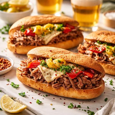 Image of Italian Pork Sandwiches from the Crock Pot