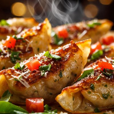 Image of Italian Pot Stickers from the Stinking Rose Restaurant